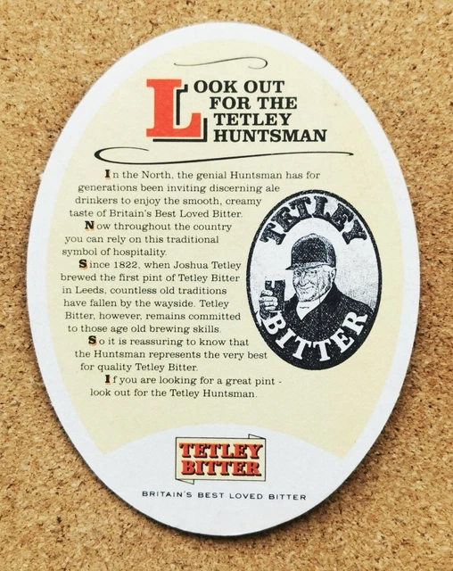 Biermatte (Tegestology) Barmatte Breweriana Untersetzer - TETLEY BITTER HUNTSMAN