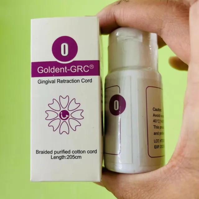 5 Bottle 0# Goldent-GRC Dental Gingival Retraction Cotton Cord Packing