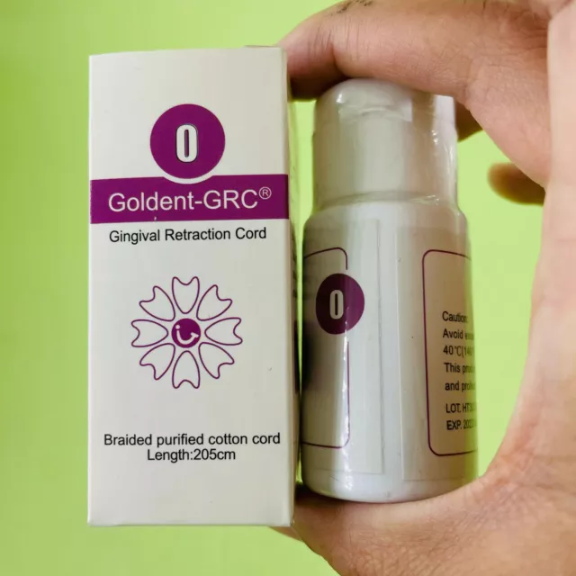 5 Bottle 0# Goldent-GRC Dental Gingival Retraction Cotton Cord Packing