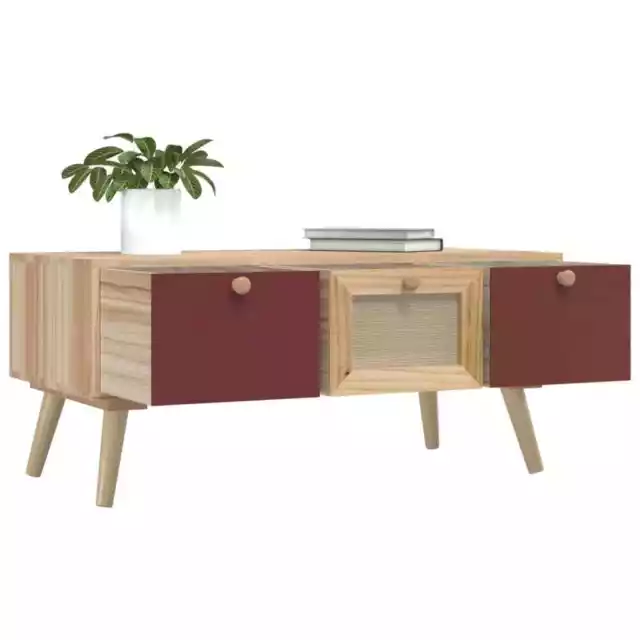 Tavolino da Salotto con Cassetti 80x40x35,5cm Legno V8F0 3