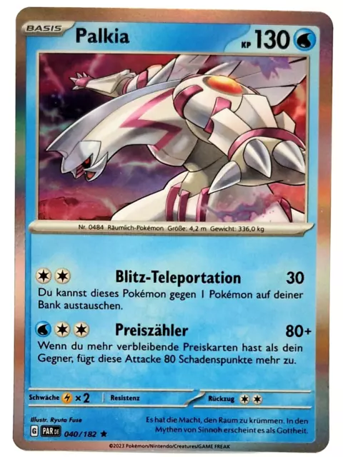 Pokemon Karte: Palkia Holo 040/182 Paradoxrift Deutsch NM