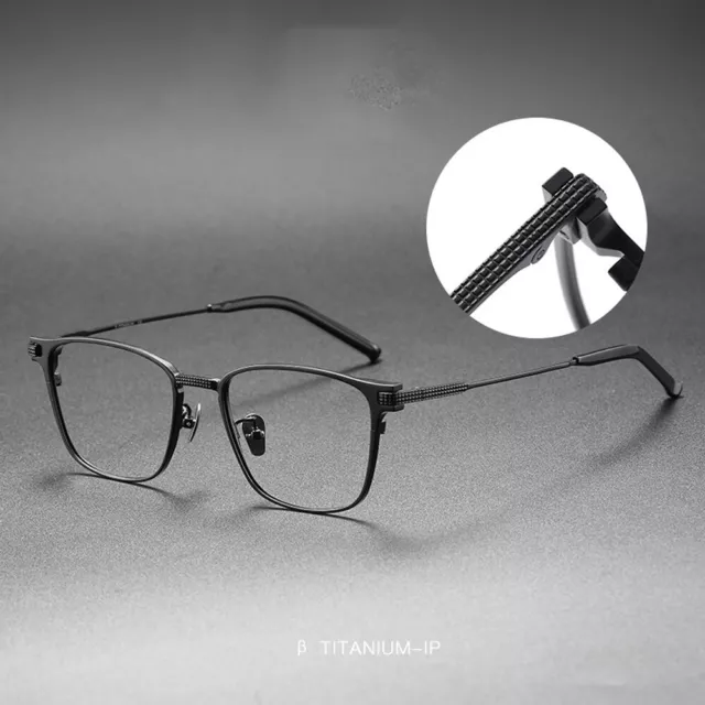 Designer 52mm Frame Readers 0.5 ~ 6.0 Rectangle Titanium Reading Glasses H