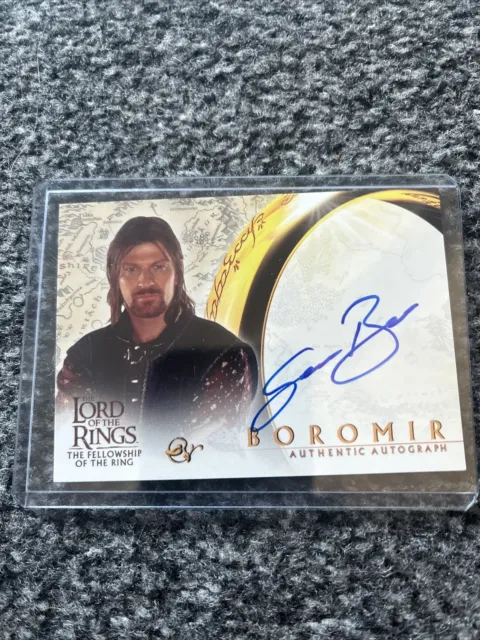 Lord Of The Rings Fellowship Of The Ring Topps Autograph Card Sean Bean 2