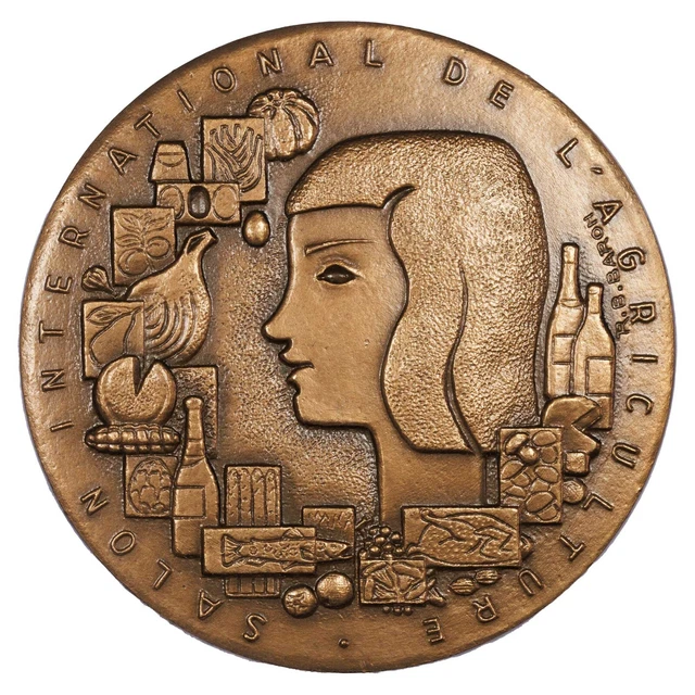 Médaille Française Bronze Concours Général Agricole 1993 - Race Porcine - Poids 133g Diamètre 60mm