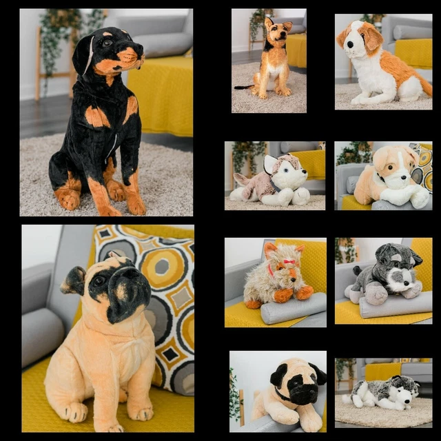 thumbnail image 2 of Curvaso 56cm Large Alsatian German Shepherd Plush – Soft Cuddly Dog Stuffed Animal 2 of 6