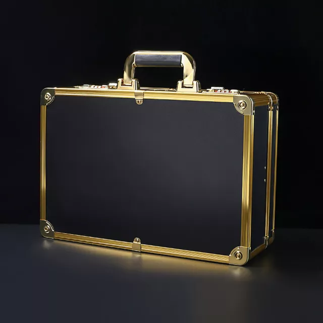 Professional Gold Barber Salon Tool Storage Travel Carry Case Organizer Box US