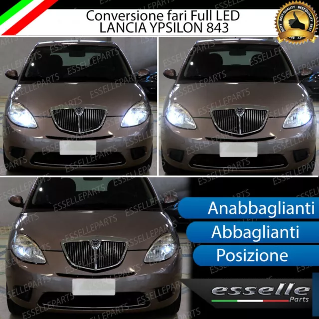 Conversione Fari Full Led Lancia Ypsilon 843 12800 Lumen Led Canbus Bianco 6000K