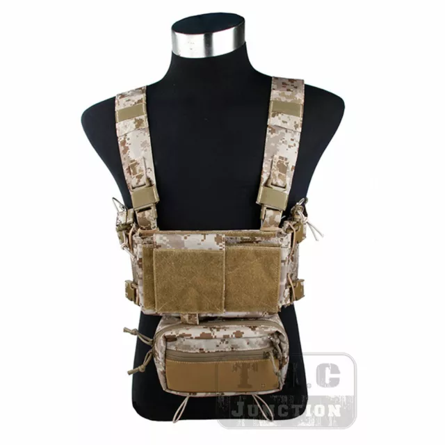 TACTICAL MICRO FIGHT Chassis MK3 MK4 Chest Rig Adjustable Modular Vest ...