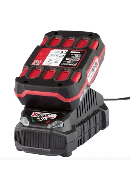 PARKSIDE BATTERIA 20V 2Ah (PAP 20 B1) + Caricabatteria 2,4 AH Come