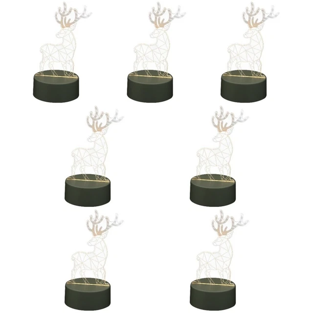 7 PCS DECORATIVE Scene Lamp Christmas Night Light Transparent Compact £