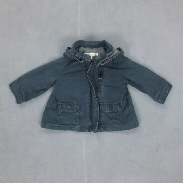 Bonpoint Manteau Enfant 12 Mois 1 An Bébé Gris Capuche Amovible Léger Coton Zip