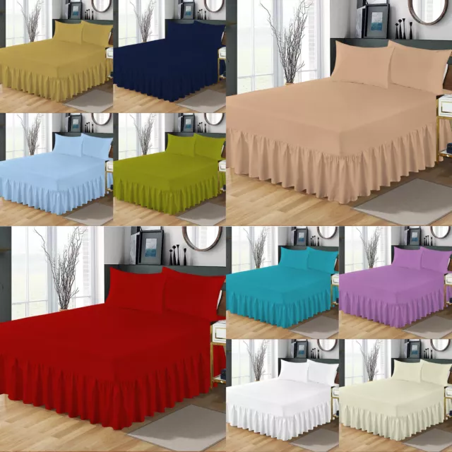 Extra Deep Fitted Valance Sheet Bed Sheets Single Double King Super King Size