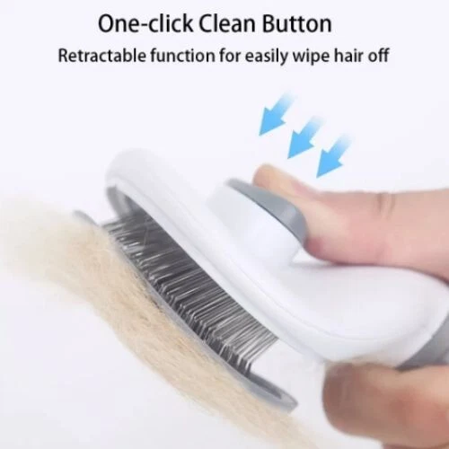 Pet Hair Removal Comb Dog Cat Grooming Massage Deshedding Self Cleaning Brush 5