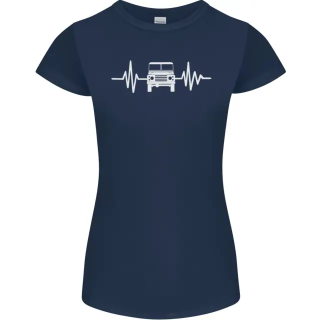 T-shirt 4x4 Heart Beat Pulse Off Roading da donna Petite Cut 2