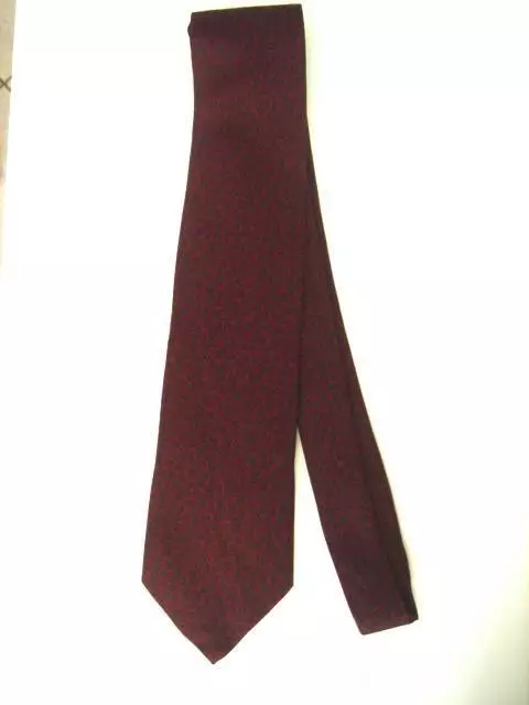 Tres Belle Cravate Faconnable Soie Bordeaux Motif Cachemire Neuve/New Silk Tie 2