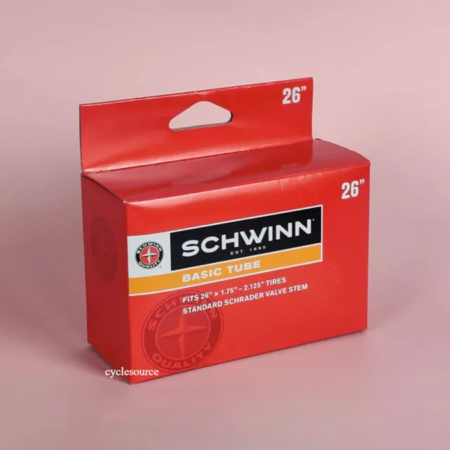 Schwinn 26x1.75" 26x1.95" 26x2.125"  Bike Bicycle Inner Tube Schrader Cruiser