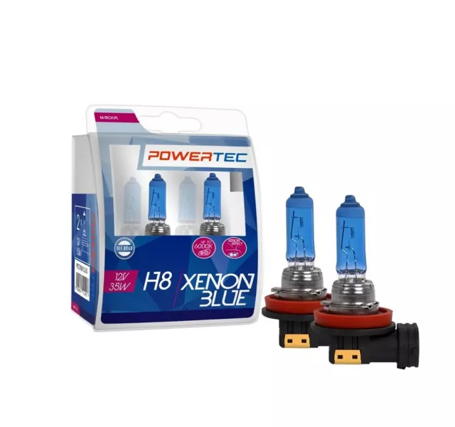 POWERTEC PTZXB8 Glühbirne Set für Auto Xenon Blue H8 12V 35W