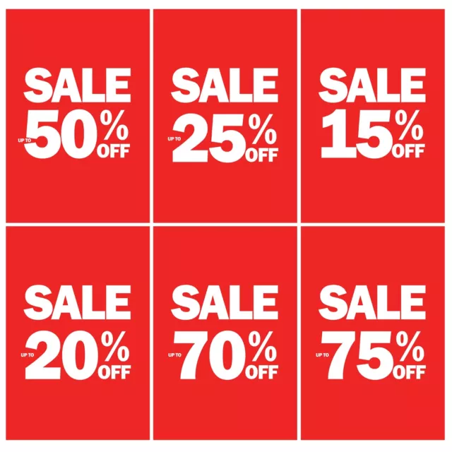 Sale Advertising Poster Shop Sign for Stock Clearance, Window Discount Prints