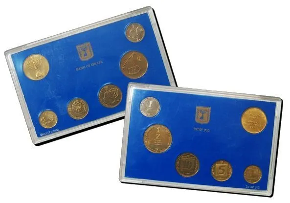 Israel Official New Sheqel Hanukka Mint Coins Set 1988 Uncirculated