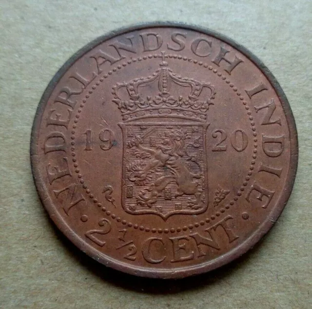 Netherland coin East Indies 1920 - 2 1/2 cents (c)