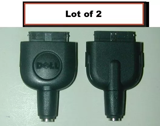 LOT of 2 GENUINE OEM DELL AXIM SERIAL CHARGE ADAPTER X50 X50v X51 X51v T6027