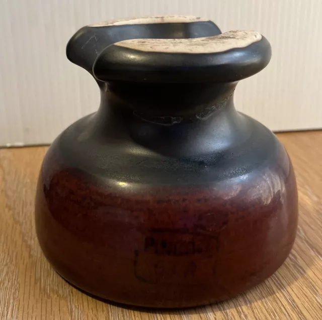 Vintage Pinco-4 63-R 2 Tier Mushroom Porcelain Insulator Brown & Black