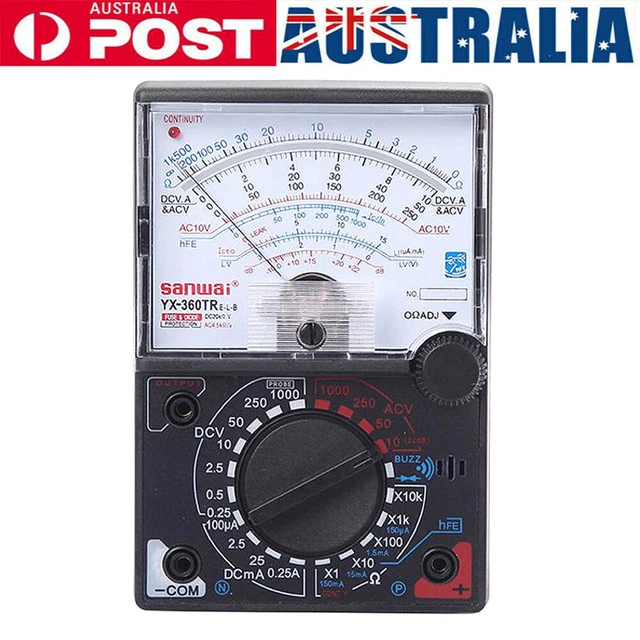 Analog Multimeter True OHM HFE Voltmeter AC/DC Current Voltage Gauge Tester AU