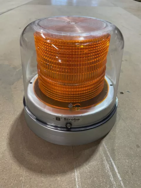 Star Warning Systems model 200AD Amber Beacon Strobe Light with globe / cover