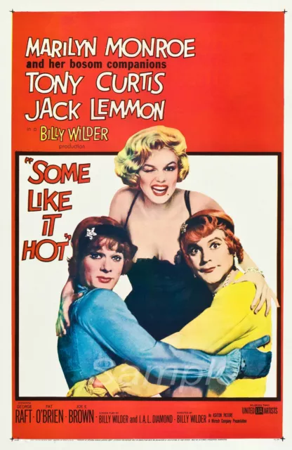 Vintage Some Like It Hot Movie Poster A4 Print