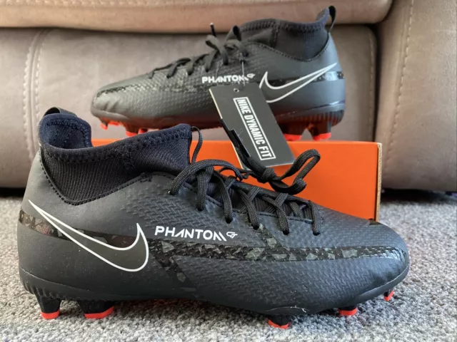 Nike Phantom GT2 DF FG/MG Kids UK size 1.5 EU 33.5 Football Sock Boots New Sale