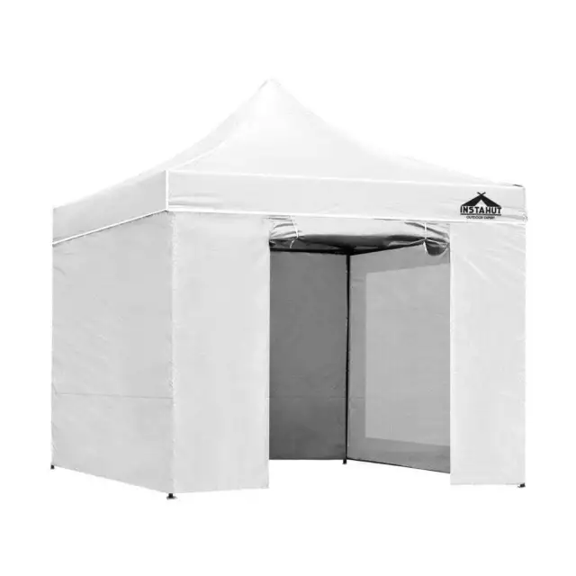 Instahut Gazebo Pop Up Marquee 3x3m Folding Wedding Tent Gazebos Shade White