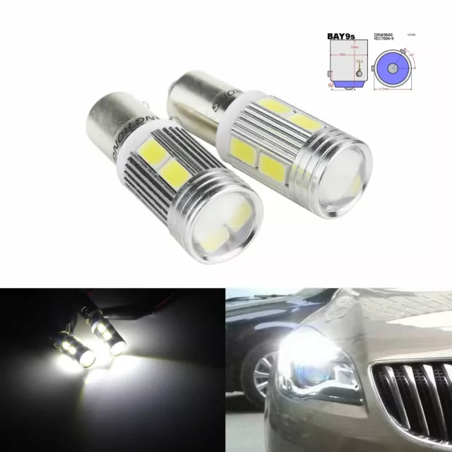 2x H21W BAY9s 10 SMD LED Blanc Xenon Ampoules Clignotants Veilleuse Lampe 12V