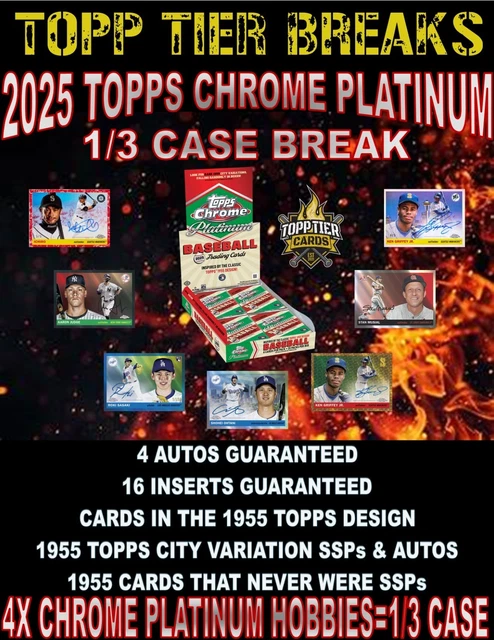HOUSTON ASTROS 2025 Topps Chrome Platinum 4X Hobby 1/3 Case Break #6813 ...