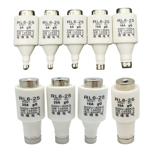 Reliable Protection 10 RL625 R021 DII E27 SpiralCeramic Fuses gG Diazed
