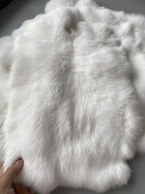 30 piezas Piel de piel de conejo real piel piel piel de piel piel bronceada piel artesanal hágalo usted mismo blanco natural