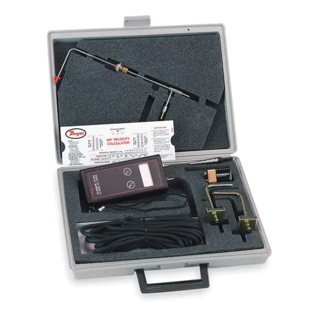 DWYER 475-1-FM-AV Air Manometer Kit,0 in wc to 20 in wc