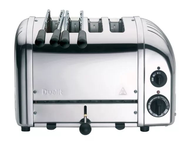 Dualit Classic Combi 2 x 2 Four Slot Toaster 4 Slice Stainless Steel Polished