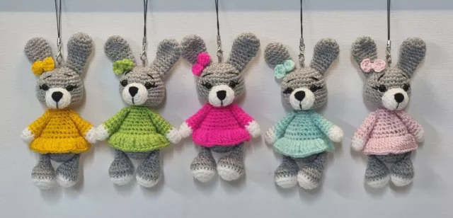 Amigurumi Selbst Gehäkelt, Schlüsselanhänger,Hasenfigur