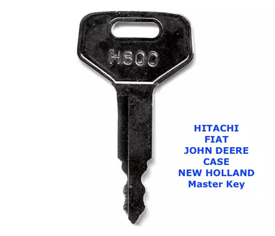 H800 HITACHI CASE FIAT JOHN DEERE NEW HOLLAND Master Plant Excavator Key