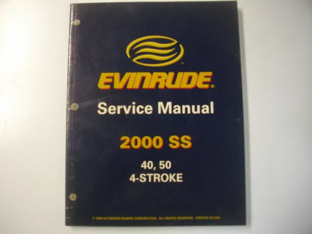 2000 OMC SS Johnson Evinrude factory service manual 787061 40 50 hp 4 stroke