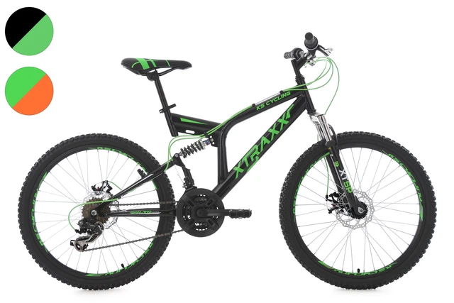 VTT Enfant Tout Suspendu 24" Xtraxx Vélo 21 Vitesses TC 43 cm KS Cycling 127K