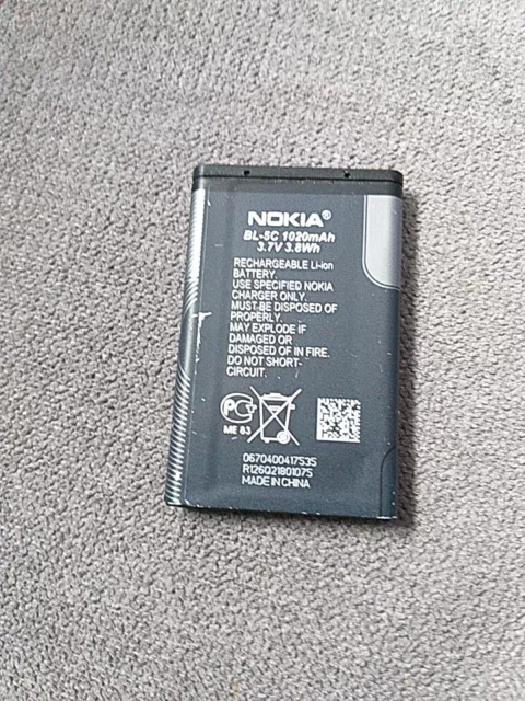 ORIGINAL NOKIA BL-5C BL5C AKKU 3110 6030 6230 6230i 6680 E50 N70 N91 6600 C2-01