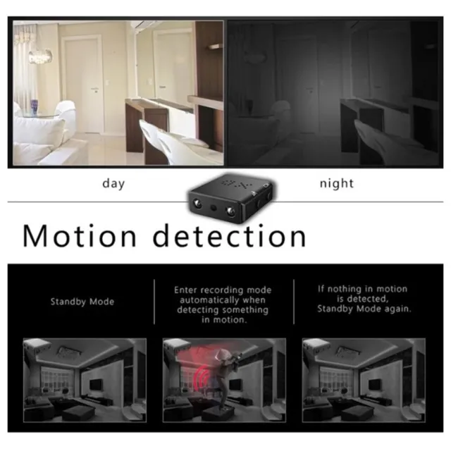 Cámara secreta Full HD 1080P Videocámara de seguridad para el hogar Visión nocturna Micro