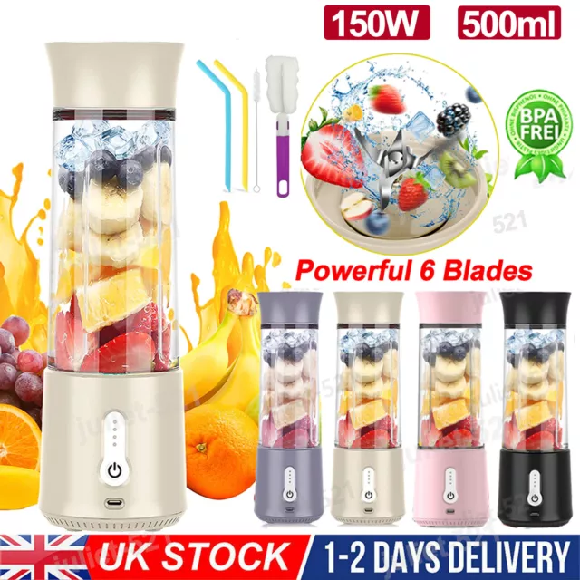 500ml Electric Juice Maker Portable Mini Juicer Blender Smoothie Fruit Machine