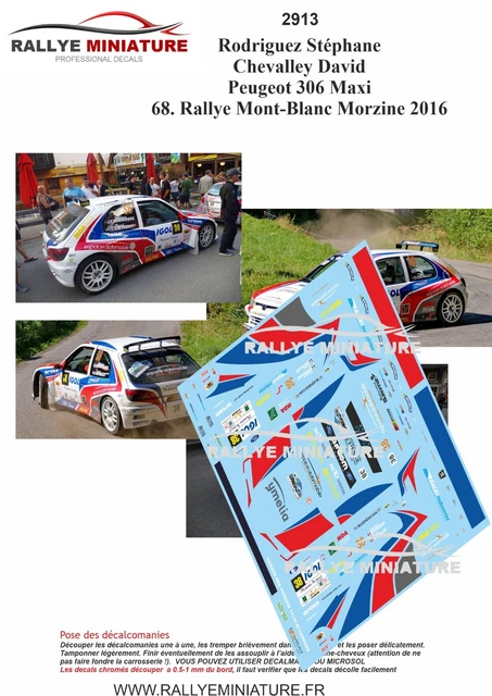Décalcomanies 1/12 Peugeot 306 Maxi – Sébastien Loeb – Rallye Du Mont Blanc 2021