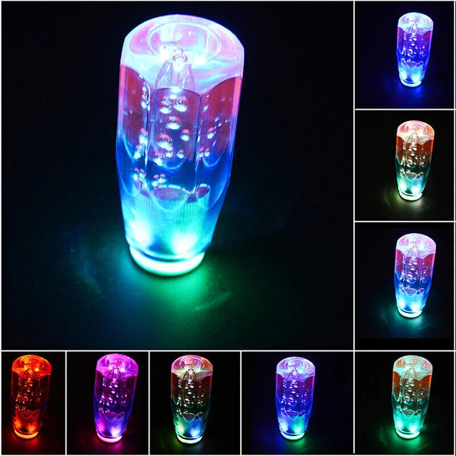 20CM Universal Crystal Bubble LED LIGHT Shift Knob Universal Shifter Gear Parts