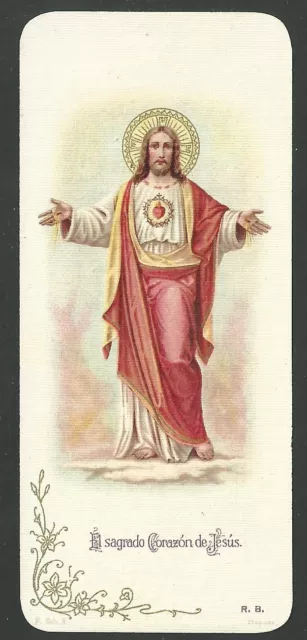 Estampa antigua de Jesus andachtsbild santino holy card image pieuse