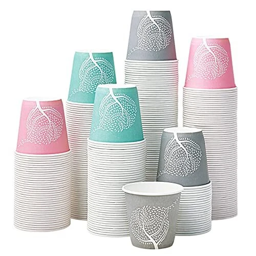 300 Pack 3 Disposable Bathroom Cups, Colorful Disposable Mouthwash...