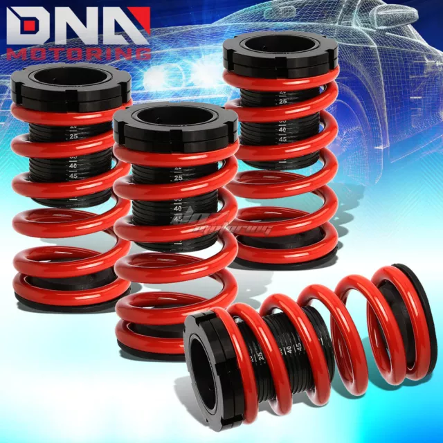 For 01-05 Civic Em2 Es 1-3"Scaled Suspension Lowering Coilover Red Coil Springs