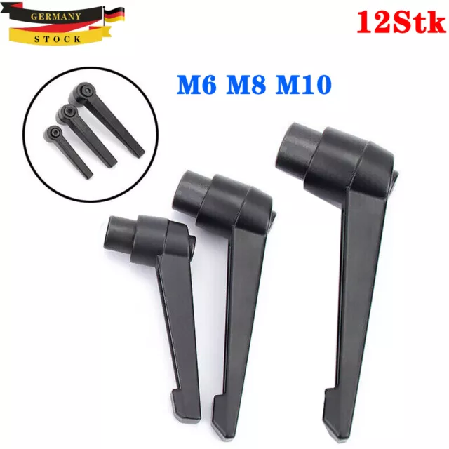 12stk Spannhebel Klemmmutter Klemmhebel Verschlusshebel Klemmgriff M6/M8/M10 DE